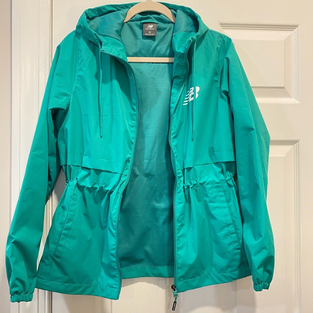 New Balance Vibrant Green Windbreaker Jacket